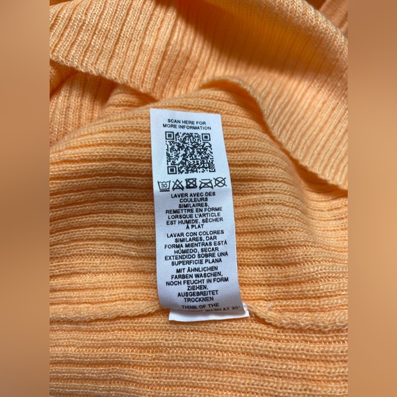 ASOS COLLUSION orange knit sweater tank top ASOS size XL - Picture 5 of 5